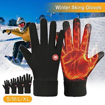 Winter Gloves Waterproof Thermal Touch Screen Thermal Windproof Warm Gloves • £5.98