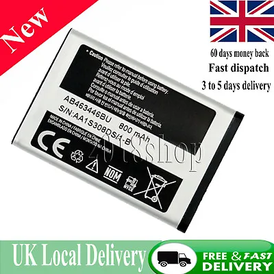 Battery For Samsung C3590 GT-C3300|E1050|E1070|SGH-E210|E250|E251|E380 AB463446B • £11.66