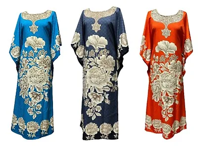 Free Size Beach Kaftan Tunic Holiday Dress Beach Cover Up Fits 141618202224 • £9.99