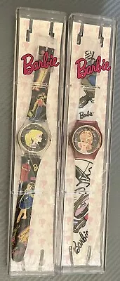 2 Vintage 1995 Nostalga Solo & Glamor Barbie Watches Quartz Hope Ind. Mattel NEW • $34.40