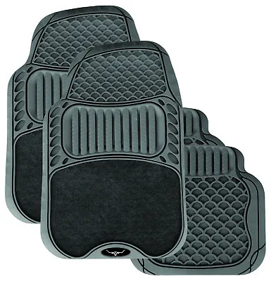 $82.99 • Buy RM Williams RMW Longhorns Car Floor Mats Carpet Rubber Set Of 4 Black Car Mats