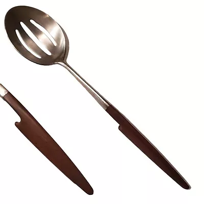 Ekco Serving Spoon Eterna Canoe Muffin Straight Slotted Forged Stainless Hook • $19.90