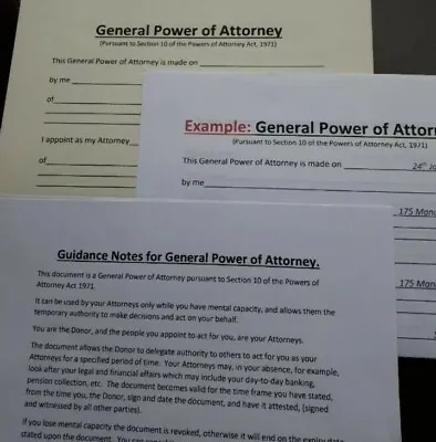 £8.95 • Buy General Power Of Attorney Diy Kit - Brand New Latest Edition 