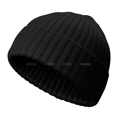 Mini Fisherman Short Beanie Hat Ribbed Docker Winter Warm Knitted Skull Cap Cuff • $8.85