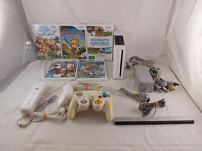 Big Nintendo Wii Console Bundle Remotes Games FREE POSTAGE READY TO PLAY • $130