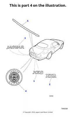 Jaguar Genuine Trunk Lid Badge Emblem Decorative Decal Overlay HJB5985BD • £71.24