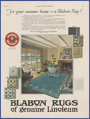 Vintage 1923 BLABON Linoleum Flooring Summer Home Décor Ephemera 20's Print Ad • $11.21