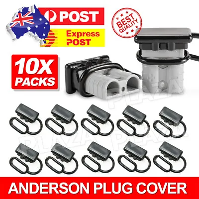 $9.45 • Buy 10x For Anderson Plug Cover Style Connectors 50AMP Battery Caravn Black Dust Cap
