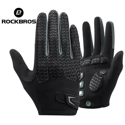 ROCKBROS Bike Thermal Non-slip Gloves MTB Waterproof Cycling Gloves Touch Screen • $28.20