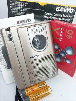 £49.99 • Buy Sanyo TRC-1148 Cassette Tape Dictaphone Voice Recorder Dictation Handheld Silver