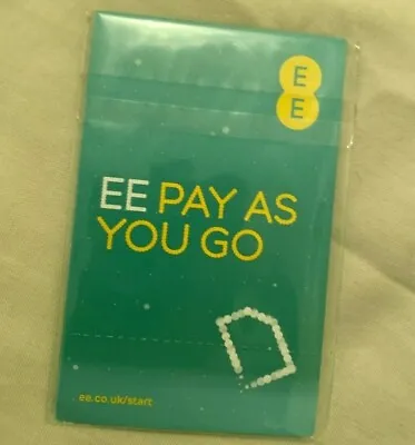 Ee T-mobile Sim Card Micro Nano & Standard Pay As You Go 5 Gb Fits All Phones • £0.99