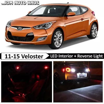 Red Interior Reverse LED Lights Bulb Package Fits Hyundai Veloster 2011-2015 • $19.89