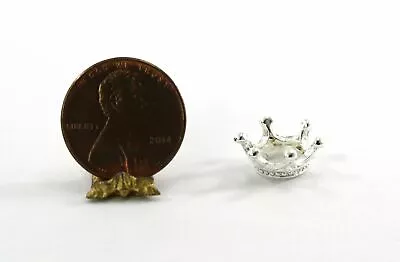 Dollhouse Miniature 1:12 Small Silver Crown • $6.99