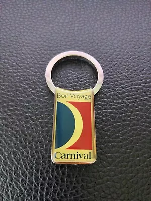 Vintage Carnival Cruise Lines Ships Bon Voyage Tourist Keyring Keychain • $10.99