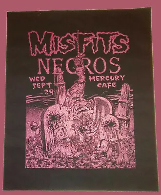 MISFITS NECROS 80's Flier Samhain Death Rock Gothic Punk Rock Jacket BACK PATCH • $12.99