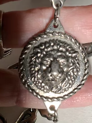 Vintage Gianni Versace Porfumi Hip Hop Style Key Chain Double Sided Lionhead Fob • $225