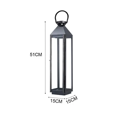 £10.96 • Buy Tealight Candle Holder Black Bright Stainless Steel Lantern Xmas Dining Party