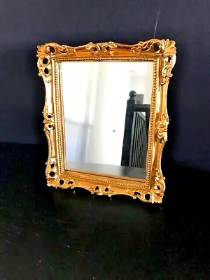 New Funerom Vintage Antique Gold Wall Mounted Or Tabletop Mirror 11  X 9 1/2  • $14