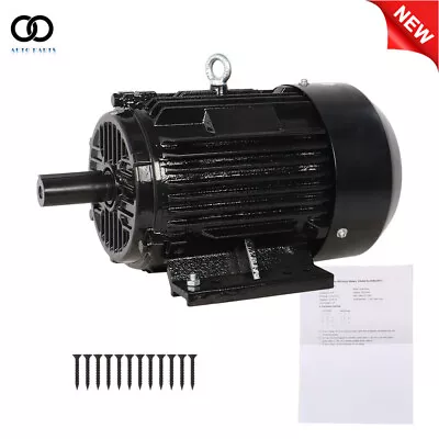 Electric Motor 5 HP 1800 RPM 184T Frame TEFC 230/460 Volt Severe Duty 3 Phase • $443.46