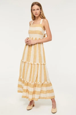$120 • Buy Tigerlily NEW Women's Long Maxi Dress Amiyah Afra Size 12 RRP $200 Tie Back