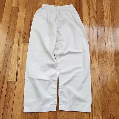 Karate MMA Jiu Jitsu Martial Arts Pants Solid White Unisex Youth Child ~ Small • $8.99