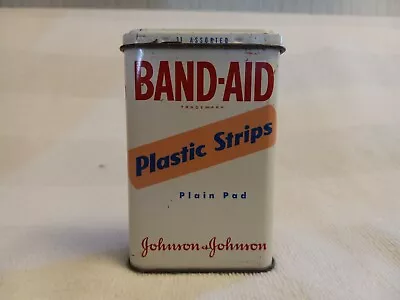 Vintage Johnson & Johnson Band-Aid Metal Box Container Tin Plastic Strips Empty • $20