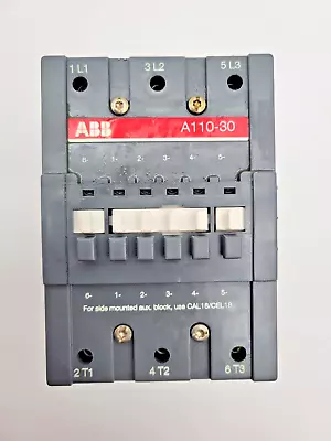 ABB A110-30 Contactor  160 Amp 3 Pole 110/120 Volt Coil Clip On DIN Rail Mount • $95