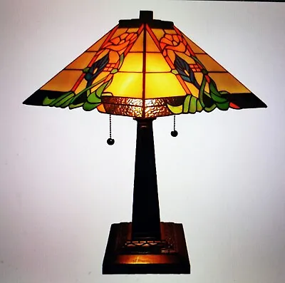 Tiffany Style Mission Table Lamp X 2 X H23  • $175