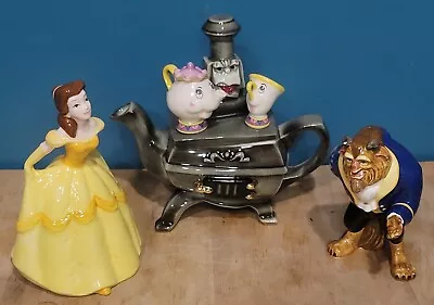 DISNEY Beauty &the Beast Mrs Potts & Chip Teapot SET - Cardew LTD ED #1069/5000 • $318.67