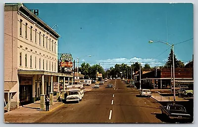 Street View Ellensburg Washington Hotel Antlers Sign Vintage Postcard • $4