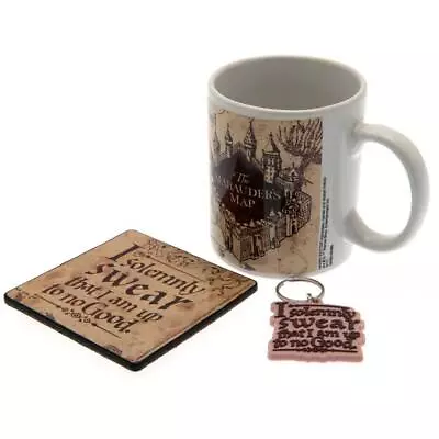 Harry Potter Marauders Map Gift Set ~ Mug Coaster & Keyring - Official Licensed • £14.99