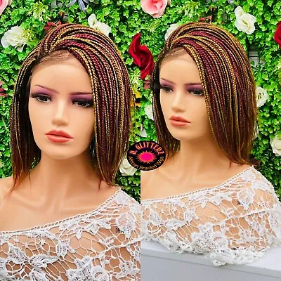 $140 • Buy African  Braided Feathers Wig On 13*4 Closure 18 