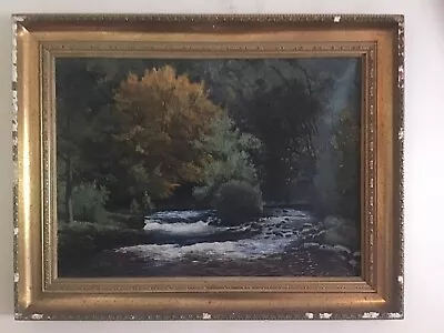 Vintage Gilt Framed Signed Original Oil Painting On Canvas Dartmoor  • £125