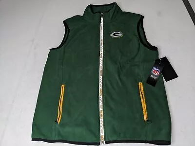 Green Bay Packers Fleece Vest Mens Small NFL Team Apparel Green New With Tags • $24.99