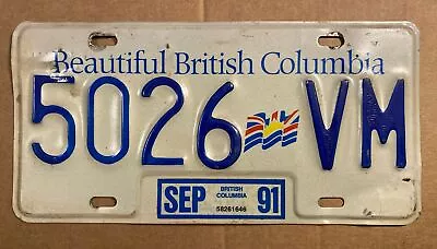 British Columbia Canada License Plate Original Used • $12.99