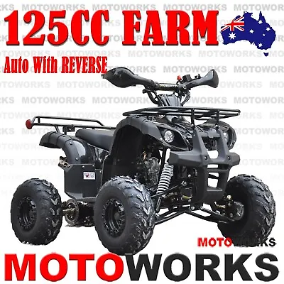 125cc FARM AUTO WITH REVERSE ATV QUAD Dirt Bike Gokart 4 Wheeler Buggy Kids Blac • $1149