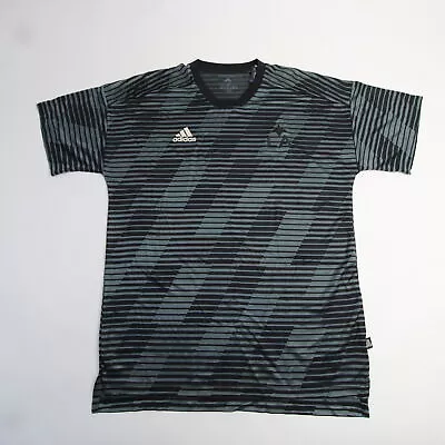LA Galaxy Adidas Climalite Short Sleeve Shirt Men's Black/Striped New • $35.69