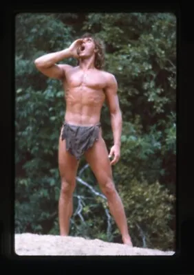 Tarzan Miles O'Keefe Barechested Muscular Pose 1981 Original 35mm Transparency • $24.99