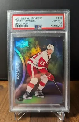 2021-22 NHL Metal Universe Spectrum Lucas Raymond Rookie Card #190 PSA 10 • $135