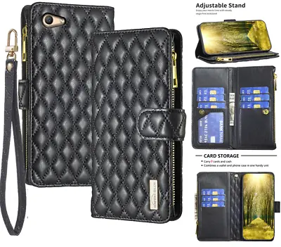 $14.50 • Buy Oppo A59 F1S Fashion Diamond-quilted PU Leather Multifunction Wallet Case