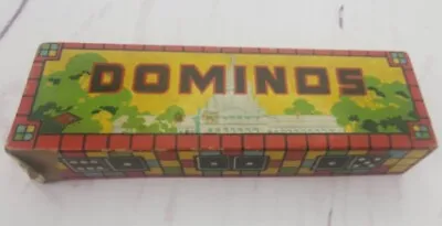 Vtg 1940s Dominoes Halsam U.S. Capital Building Wood No. 630 In Box Incomplete • $6.97