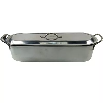 Inox 18/10 Stainless Steel Fish Poacher Steamer Roaster Baking Pan 3pcs Italy • $28