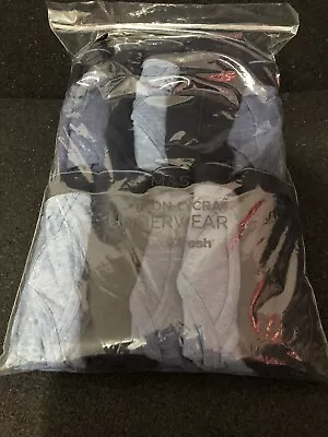 M&S 10 Pack Cool&Fresh Cotton Lycra Underwear Briefs Navy/Blue 4XL £40 • £26.99