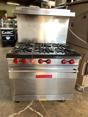 6 Burner 36  Gas Range & Full Size Oven Stainless Steel Vulcan On Wheels #1717 • $1599.99