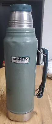 Vintage Stanley Vacuum Bottle Thermos 1 Liter RS41 Stopper Green • $8.99