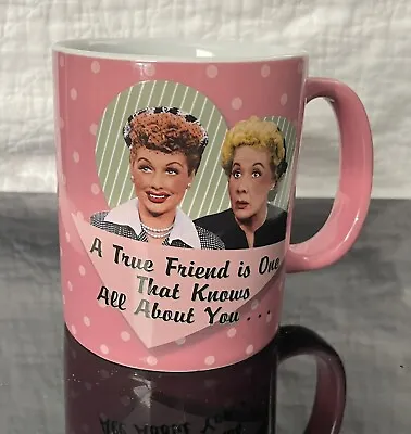 I Love Lucy Pink Coffee/Tea Mug True Friends Lucy & Ethel Collectible - Vandor • $19.90