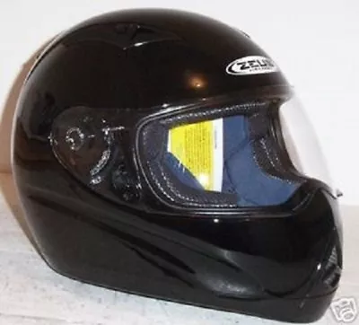 Motocycle Helmet Zeus ZS-2100 Varmit Gloss Black Large New • $69.95