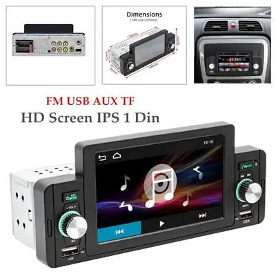 IPS 1 Din Car Stereo Radio FM USB AUX TF MP3 MP5 Player Dash Parts5  HD Screen • $85.39