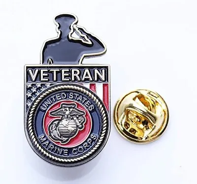 Marine Corps Veteran Salute Pin • $9.97