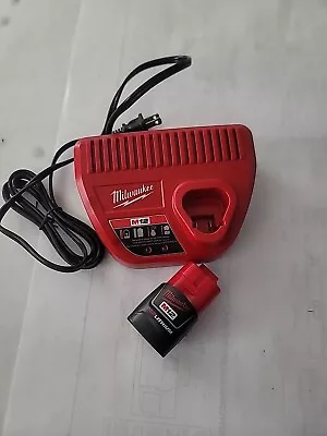 Milwaukee M12  2.0Ah 12V Li-ion Battery 48-11-2401 &  Charger 48-59-2401  • $34.99